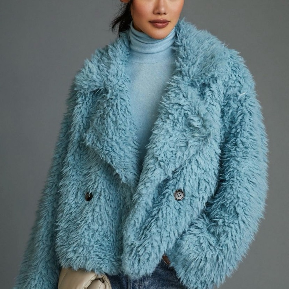 Faux Fur Shag Coat Jacket Anthropologie